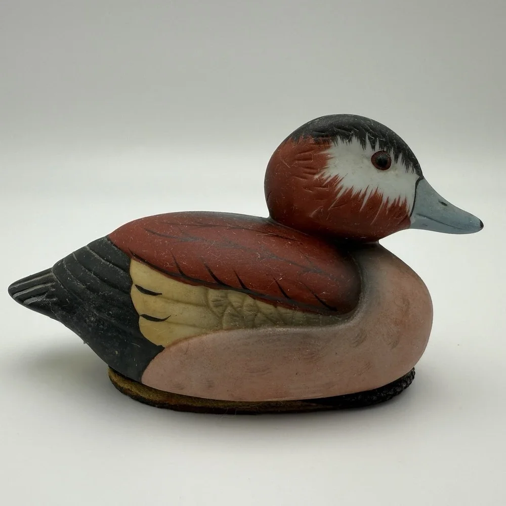 Decoy‎ Ducks Vtg Mini Lot of 2 Jasco Multicolors Lint Rustic Cottage Decor